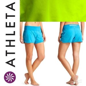 Athleta Ready Set Shorts Highlighter Yellow MED